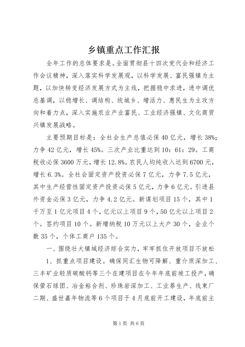 乡镇重点工作汇报.docx