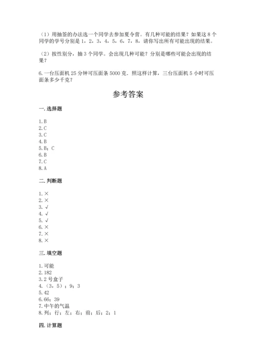 小学数学五年级上册期末测试卷附答案【黄金题型】.docx