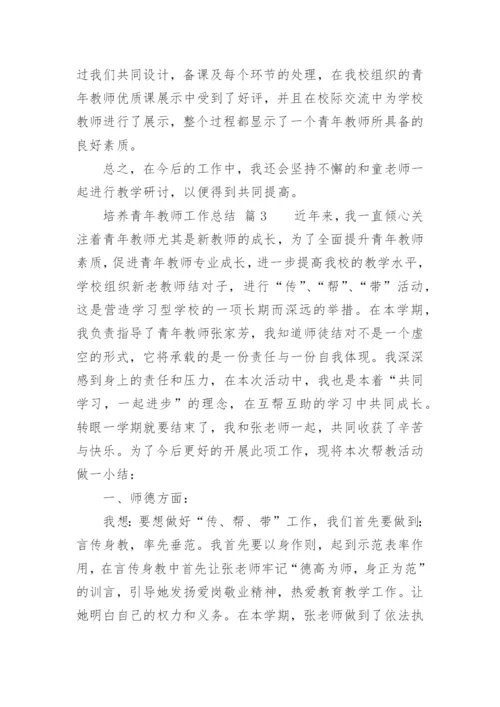 培养青年教师工作总结.docx