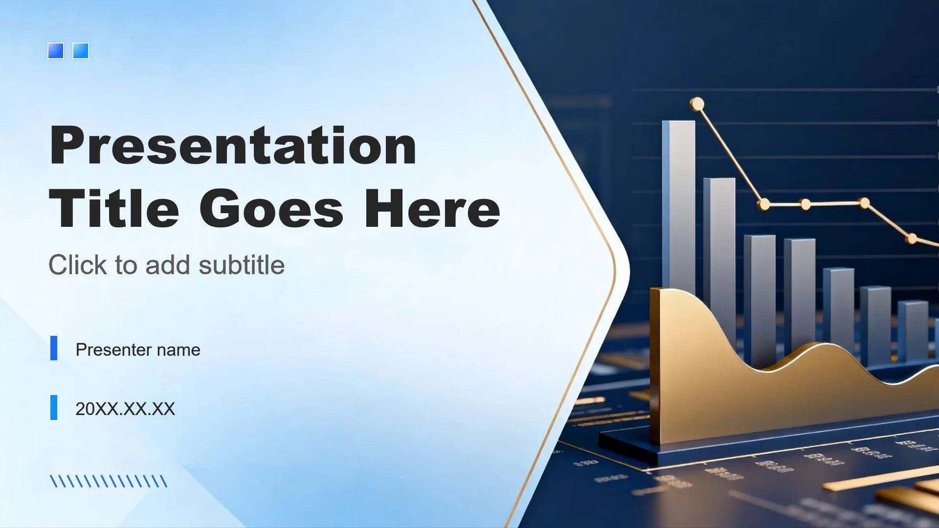 蓝色商务风市场调研报告分析PPT主题模板