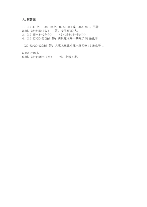 人教版二年级上册数学期末测试卷含完整答案【全优】.docx