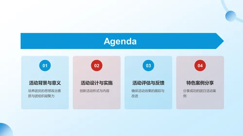 蓝色党政风共青团团日活动PPT模板