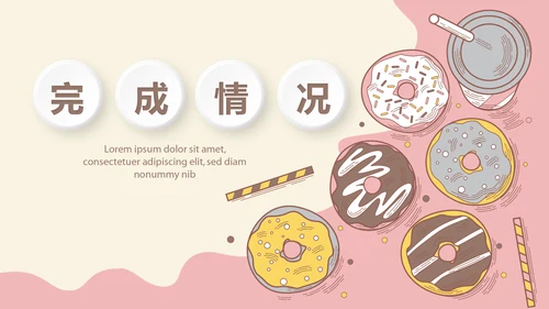 手绘西式蛋糕甜点面包动态PPT