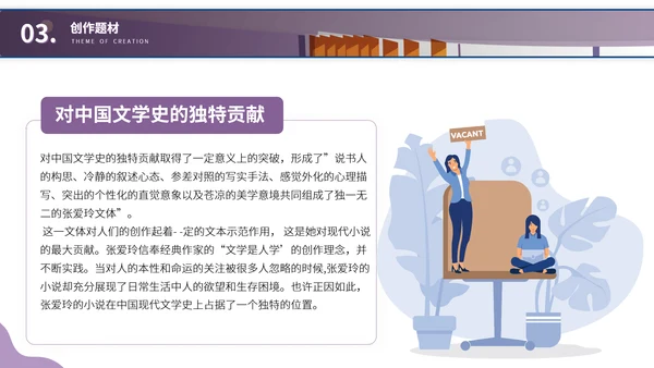 张爱玲名人介绍文学作家读书分享PPT模板