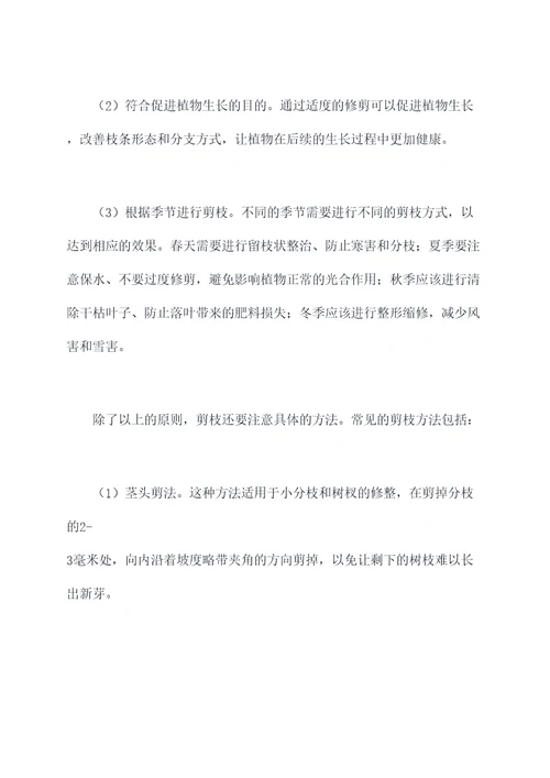 园林绿化修剪技术培训课件
