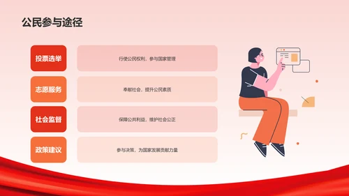 红色喜庆风爱国教育PPT模板