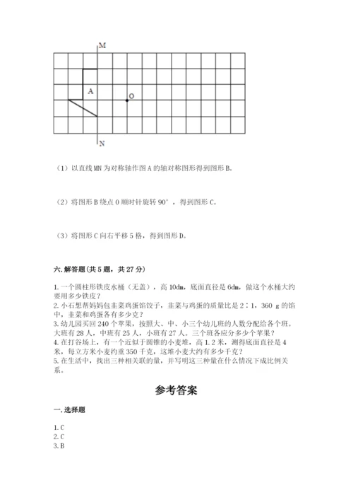 北师大版数学六年级下册期末测试卷带答案（巩固）.docx