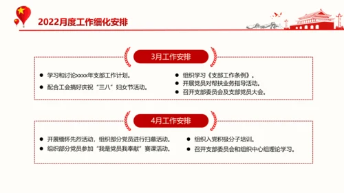 基层党支部党建年终述职党政PPT模板