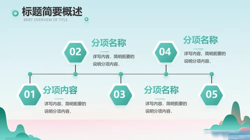蓝色中国风春天春季旅游相册动态PPT