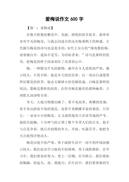 爱梅说作文600字.docx