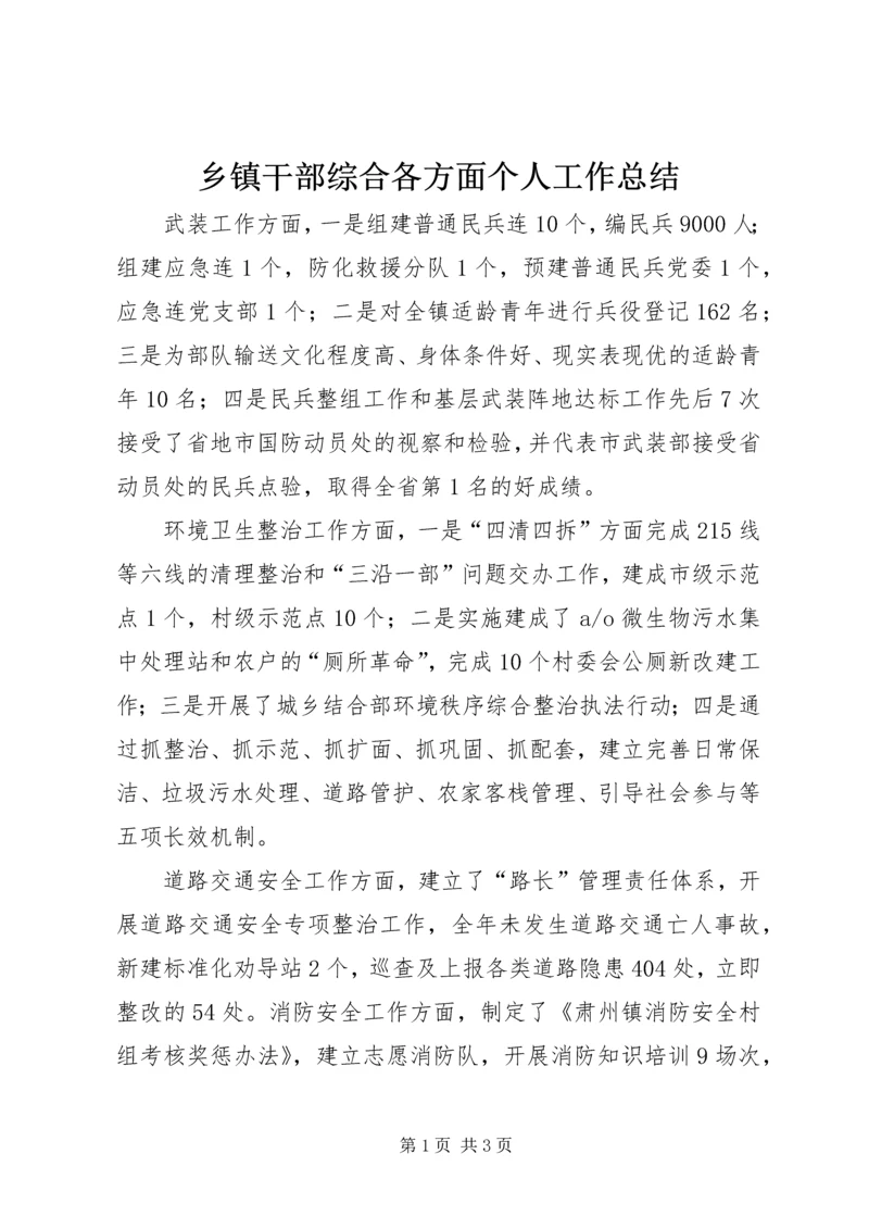 乡镇干部综合各方面个人工作总结.docx