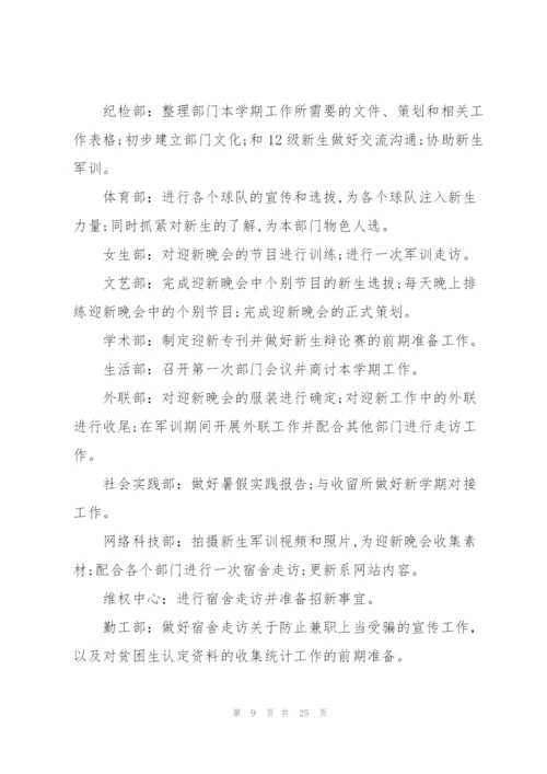 学生会一周工作总结通用15篇.docx