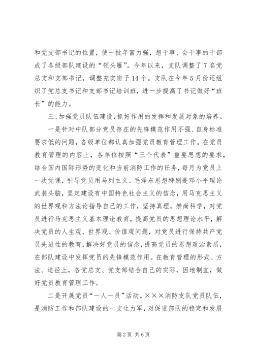 消防支队党建工作经验汇报.docx