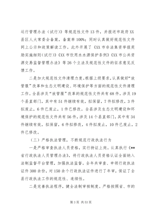 县法治政府建设情况报告（五篇）.docx