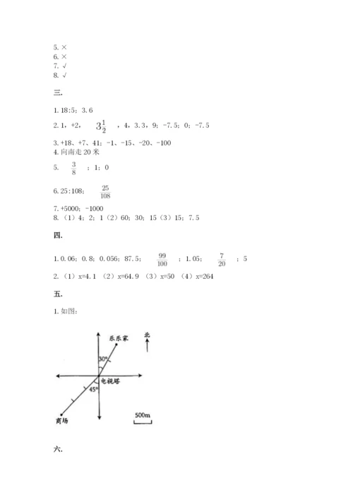 北师大版小升初数学模拟试卷附参考答案（预热题）.docx