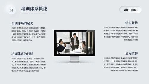 灰色简约商务培训体系规划通用PPT