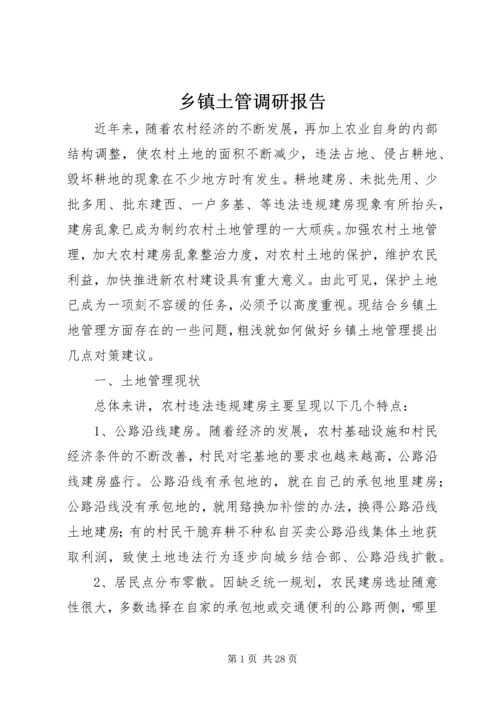 乡镇土管调研报告.docx