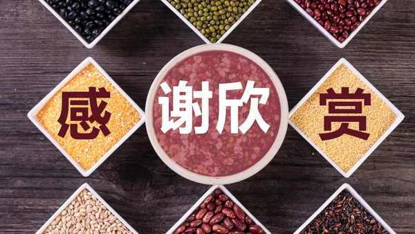 五谷杂粮健康生活健康养生美食PPT模板