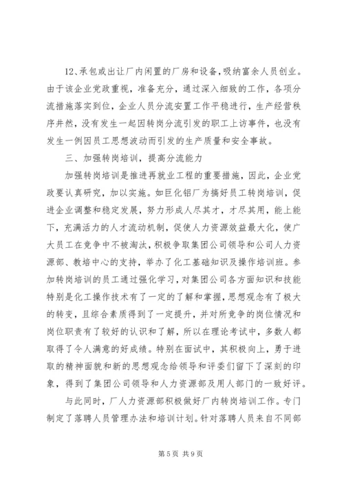 做好人员分流安置工作的几点思考.docx