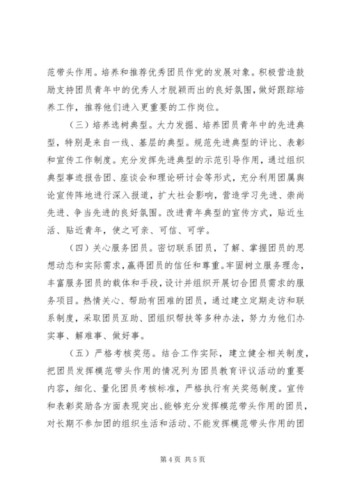 关于充分发挥共青团员模范带头作用的工作意见.docx
