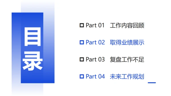 商务蓝竞聘述职报告总结通用PPT模板