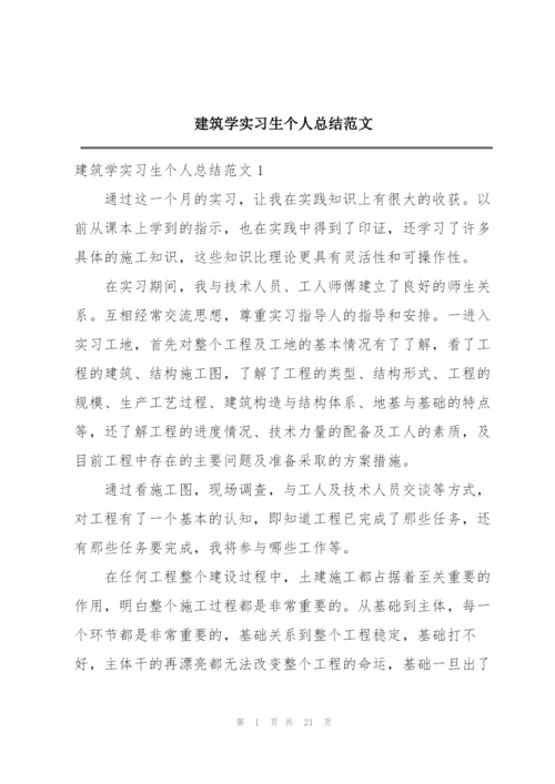 建筑学实习生个人总结范文.docx