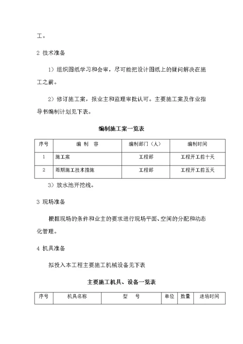 游乐场400m3水池施工部署