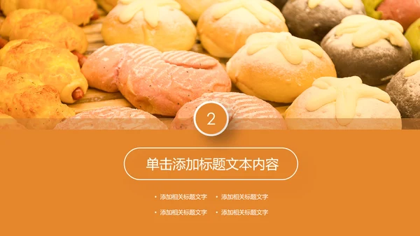 面包烘培甜点下午茶营养早餐面包店PPT模板