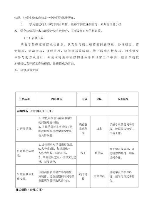 赫山区小学语文骨干教师工作坊研修实施方案