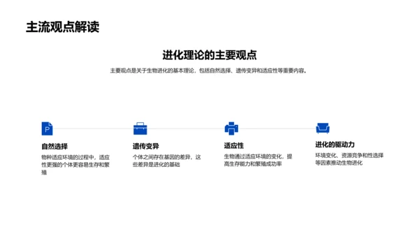 探析生物进化理论PPT模板