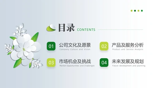 小清新创业项目计划书PPT模板商业计划书