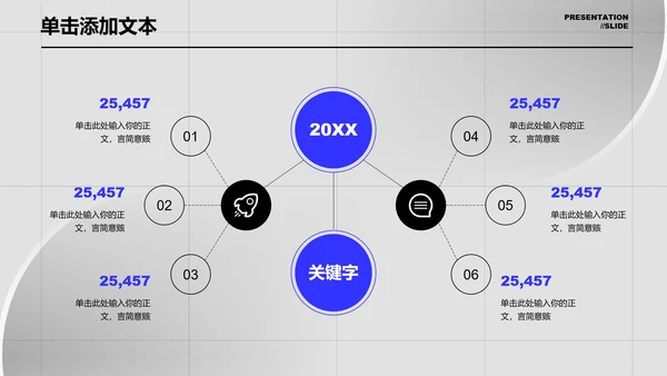 黑蓝色简约工作总结PPT演示模板