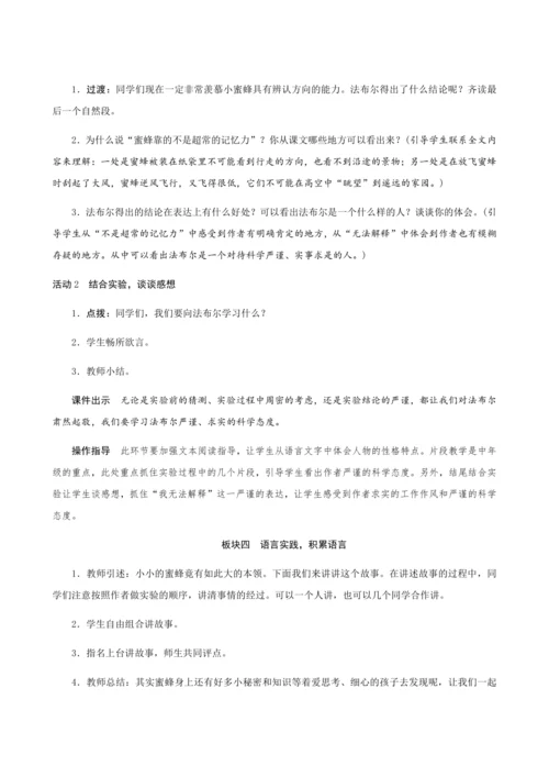 14《蜜蜂》（创新教案+课堂活动卡+课前预学案）