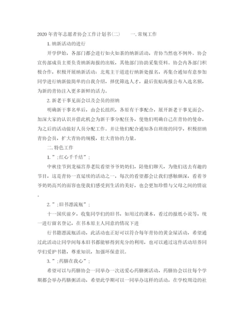 精编之年青年志愿者协会工作计划书.docx