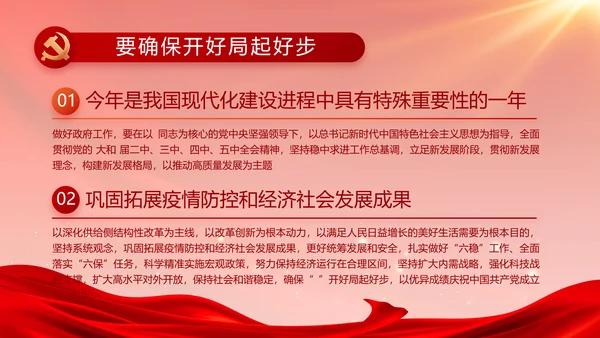 红色大气党建廉政述职报告PPT