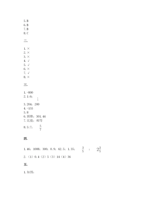 苏教版六年级数学小升初试卷含答案（培优）.docx