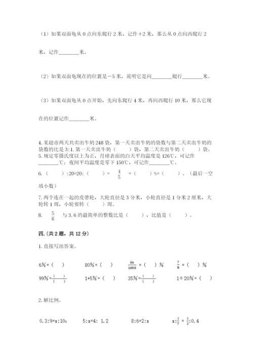 河南省平顶山市六年级下册数学期末考试试卷word.docx