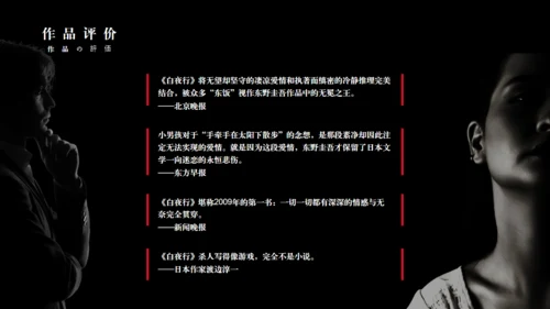 《白夜行》读书分享通用PPT模板