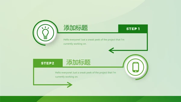 绿色时尚邮政银行年终工作总结动态PPT