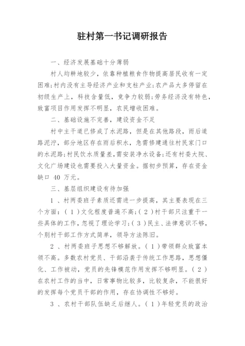 驻村第一书记调研报告.docx