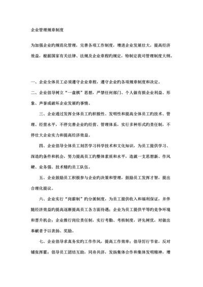 公司管理规章制度范文.docx