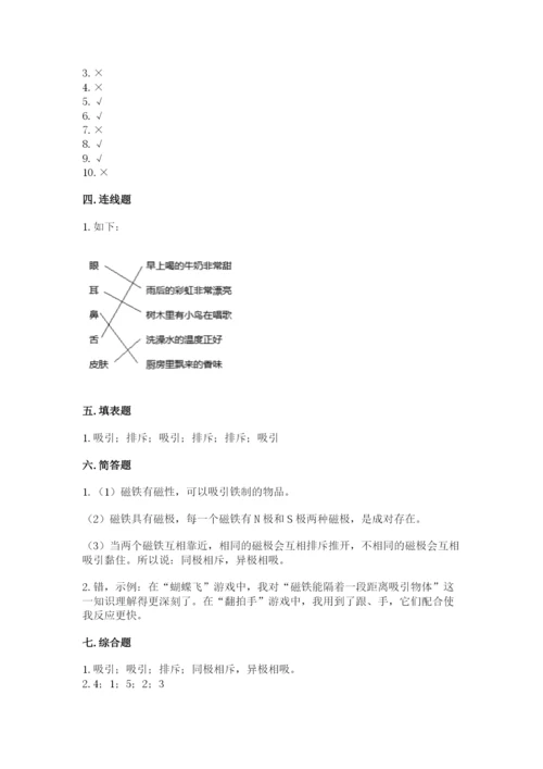 教科版二年级下册科学知识点期末测试卷（精练）.docx