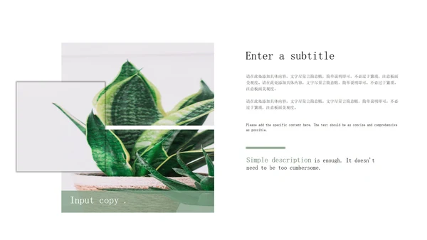 绿色小清新企业总结汇报PPT模板