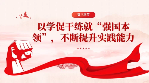 水墨背景在主题教育中争做新时代合格党员党课课件PPT党建