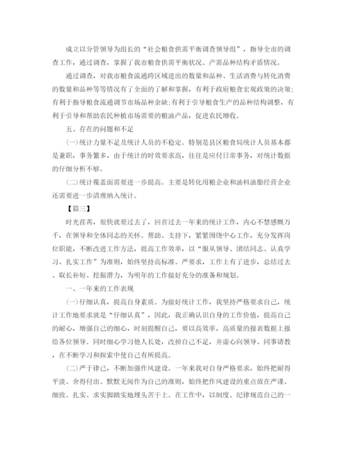 精编之统计员年度工作总结范文.docx
