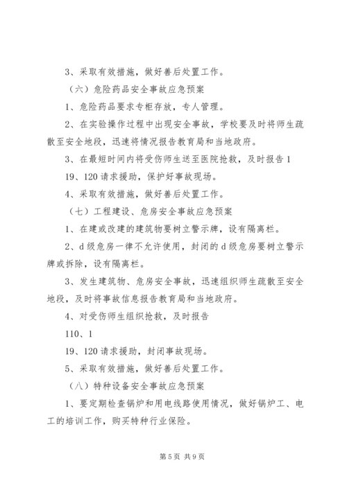 金狮中学突发事件应急处理预案 (5).docx