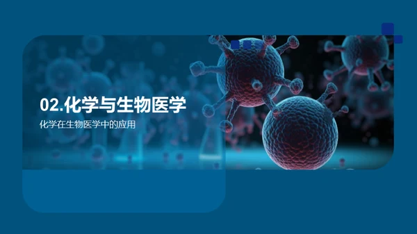 3D风生物医疗教学课件PPT模板
