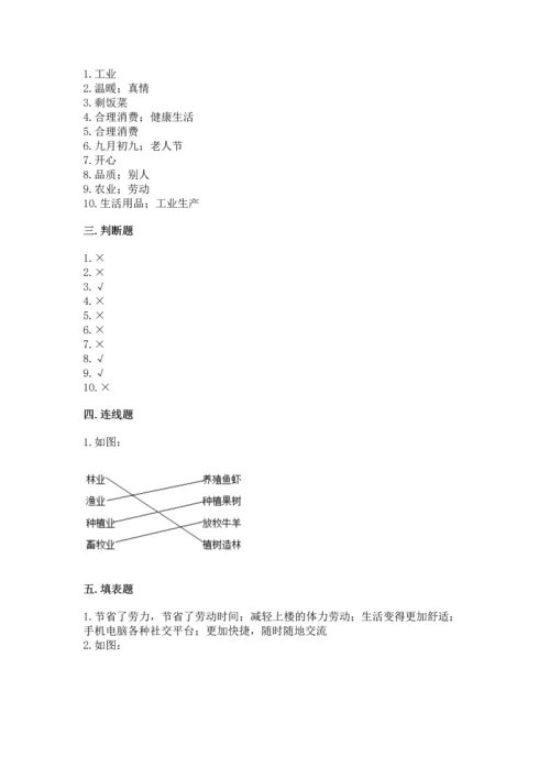 部编版四年级下册道德与法治《期末测试卷》附答案（黄金题型）.docx