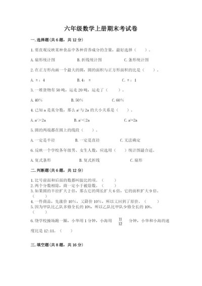 六年级数学上册期末考试卷含答案（研优卷）.docx