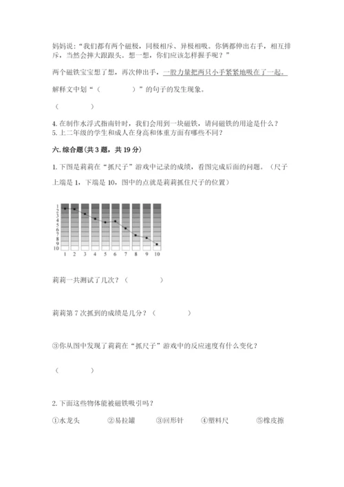 教科版二年级下册科学期末测试卷（考点精练）.docx